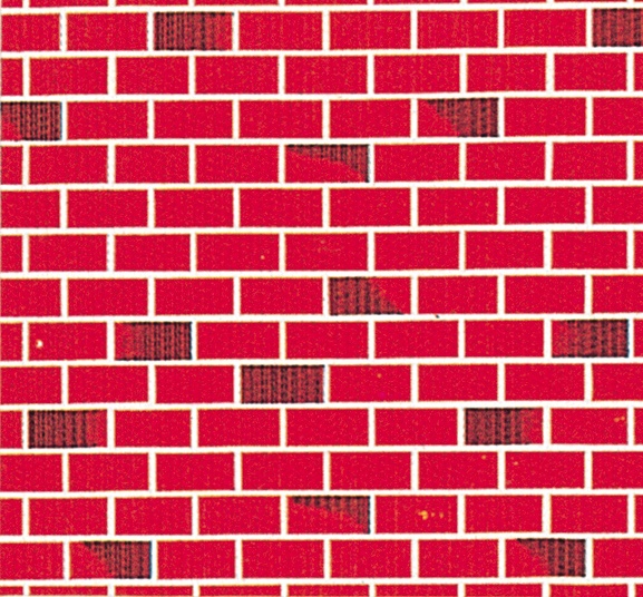 Tu-Tone Brick Design - 15m Long Fadeless Display Paper - Click Image to Close